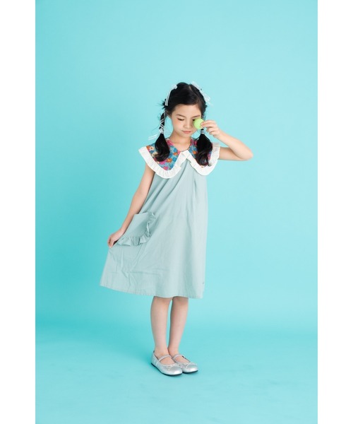nino（ニノ）の「フラワーBIG衿ワンピース（ワンピース）」 - WEAR