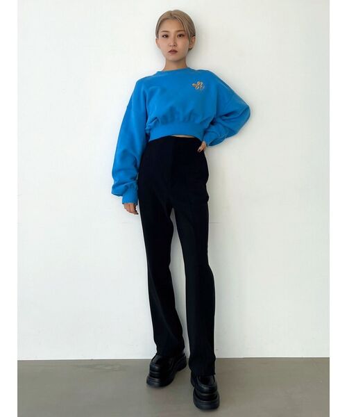 EMODA（エモダ）の「EMフラワーショートスウェット（スウェット・レディース・グレー/ブラック/ブルー・FREE）」の10枚目の写真