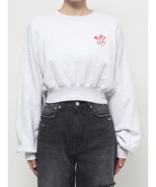 EMODA（エモダ）の「EMフラワーショートスウェット（スウェット・レディース・グレー/ブラック/ブルー・FREE）」の21枚目の写真