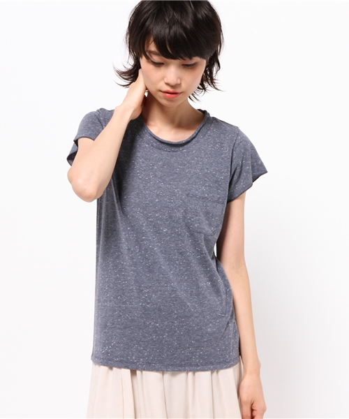 OUTLET(アウトレット)の「【Ciaopanic】ネップ天竺クルーネック(Tシャツ/カットソー・レディース・グレー/オフホワイト/ピンク/ネイビー・FREE)」の3枚目の写真