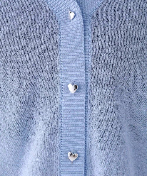 repipi armario（レピピ アルマリオ）の「シアーショートVカーディガン（カーディガン/ボレロ・キッズ・ピンク/サックスブルー/イエロー・MEDIUM/SMALL/LARGE）」の10枚目の写真