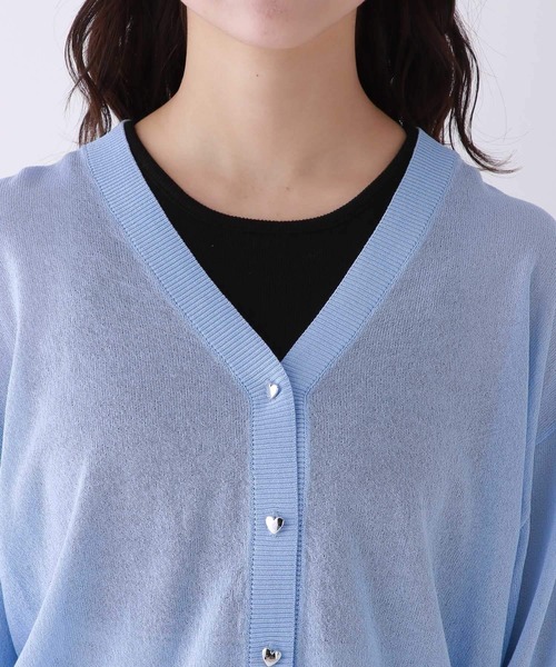 repipi armario（レピピ アルマリオ）の「シアーショートVカーディガン（カーディガン/ボレロ・キッズ・ピンク/サックスブルー/イエロー・MEDIUM/SMALL/LARGE）」の13枚目の写真