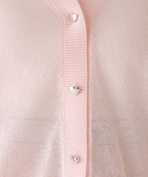 repipi armario（レピピ アルマリオ）の「シアーショートVカーディガン（カーディガン/ボレロ・キッズ・ピンク/サックスブルー/イエロー・MEDIUM/SMALL/LARGE）」の8枚目の写真