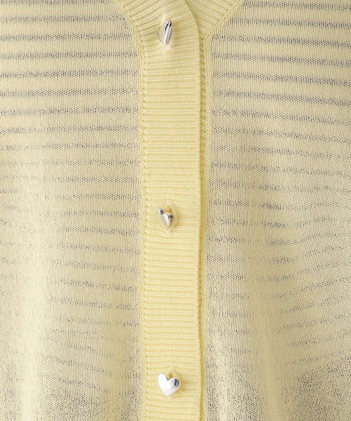 repipi armario（レピピ アルマリオ）の「シアーショートVカーディガン（カーディガン/ボレロ・キッズ・ピンク/サックスブルー/イエロー・MEDIUM/SMALL/LARGE）」の9枚目の写真