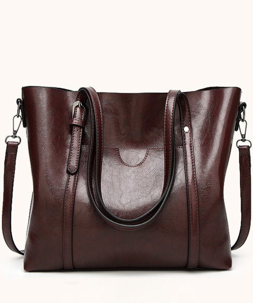 Miniministore(ミニミニストア)の「PUトートバッグ レディース(トートバッグ・レディース・グレー/ブラウン/ダークグリーン/ワインレッド/ネイビー/ブルー/ブラック/ピンク/ライトブラウン・FREE)」の3枚目の写真