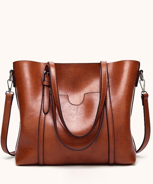 Miniministore(ミニミニストア)の「PUトートバッグ レディース(トートバッグ・レディース・グレー/ブラウン/ダークグリーン/ワインレッド/ネイビー/ブルー/ブラック/ピンク/ライトブラウン・FREE)」の4枚目の写真