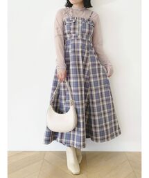 dazzlin | バックオープンデニムキャミワンピース(ワンピース)