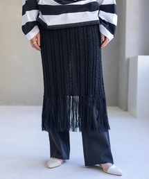 LEPSIM | 7ゲージフリンジニットスカート 994288(スカート)