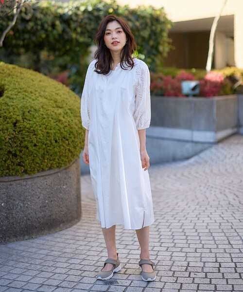 セール】【ペチコート付】エンブロイダリーワンピース（ワンピース