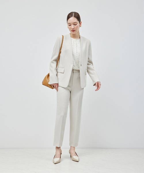 ROPE'（ロペ）の「ストレッチタックギャザーレースブラウス（Tシャツ/カットソー・レディース・オフホワイト/ブラック・FREE）」の17枚目の写真