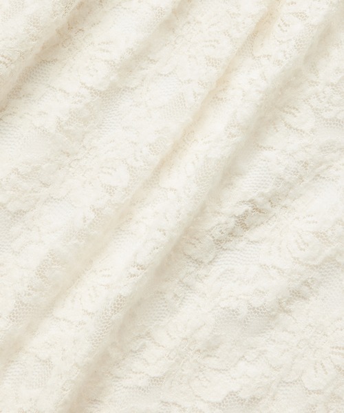 ROPE'（ロペ）の「ストレッチタックギャザーレースブラウス（Tシャツ/カットソー・レディース・オフホワイト/ブラック・FREE）」の9枚目の写真