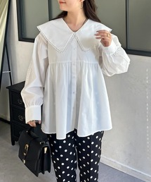 prose verse | BIGえりレーストリミングペプラムブラウス(シャツ/ブラウス)