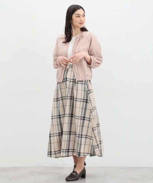 Honeys（ハニーズ）の「８分袖シアーブルゾン（ブルゾン・レディース・ブラック/スモークピンク/グレイッシュベージュ/チャコールグレー/ブラウン・S/M/L/LL）」の8枚目の写真