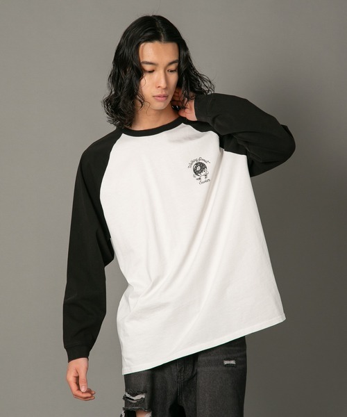 SAVIER（サビアー）の「【SAVIER/サビアー】 ルーズフィットラグランロンT（Tシャツ/カットソー・メンズ・ネイビー/ブラック・MEDIUM/LARGE）」の9枚目の写真