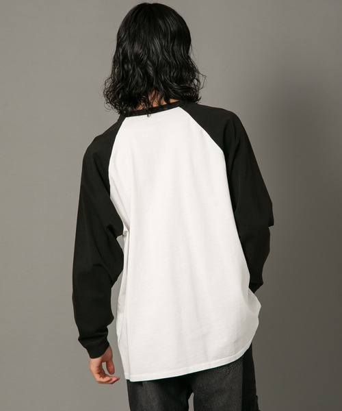 SAVIER（サビアー）の「【SAVIER/サビアー】 ルーズフィットラグランロンT（Tシャツ/カットソー・メンズ・ネイビー/ブラック・MEDIUM/LARGE）」の11枚目の写真