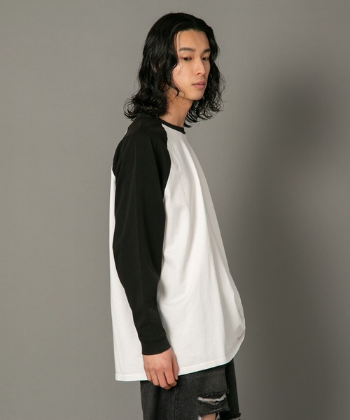 SAVIER（サビアー）の「【SAVIER/サビアー】 ルーズフィットラグランロンT（Tシャツ/カットソー・メンズ・ネイビー/ブラック・MEDIUM/LARGE）」の12枚目の写真