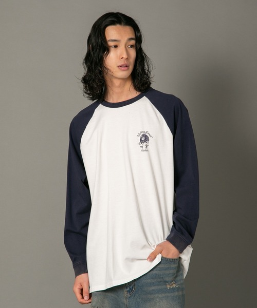 SAVIER（サビアー）の「【SAVIER/サビアー】 ルーズフィットラグランロンT（Tシャツ/カットソー・メンズ・ネイビー/ブラック・MEDIUM/LARGE）」の15枚目の写真