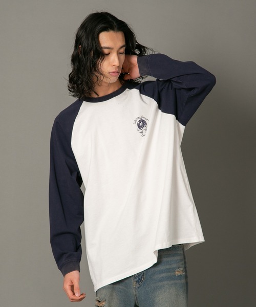 SAVIER（サビアー）の「【SAVIER/サビアー】 ルーズフィットラグランロンT（Tシャツ/カットソー・メンズ・ネイビー/ブラック・MEDIUM/LARGE）」の16枚目の写真