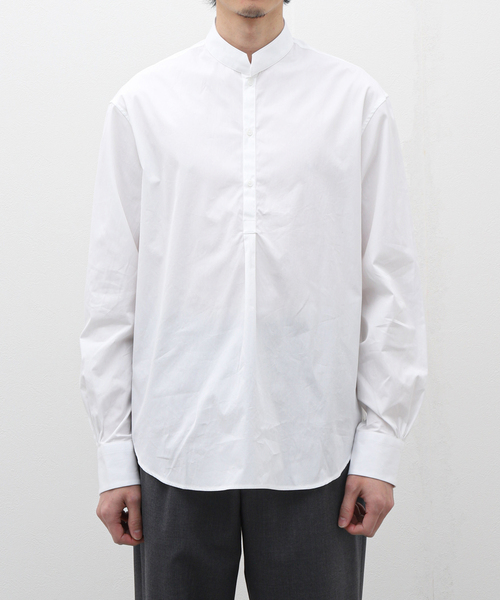 BOURRIENNE ParisX(ブリエンヌパリディス)の「【Bourrienne Paris X / ブリエンヌ パリ ディス】Poplin Band Pullover(シャツ/ブラウス・メンズ・ホワイト・LARGE/X-LARGE)」の3枚目の写真