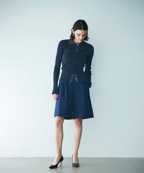 N.O.R.C（ノーク）の「コットンツイルハーフパンツ（その他パンツ・レディース・ネイビー/グリーン・S/M）」の3枚目の写真