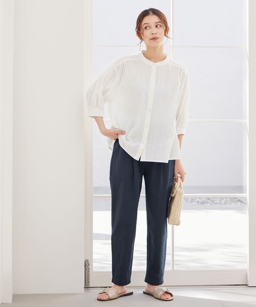 Viola e Viola(ヴィオラエヴィオラ)の「綿100%美脚テーパードパンツ(その他パンツ・レディース・モカ/ネイビー/カーキ/ブラック・LL/3L/M/L)」の17枚目の写真