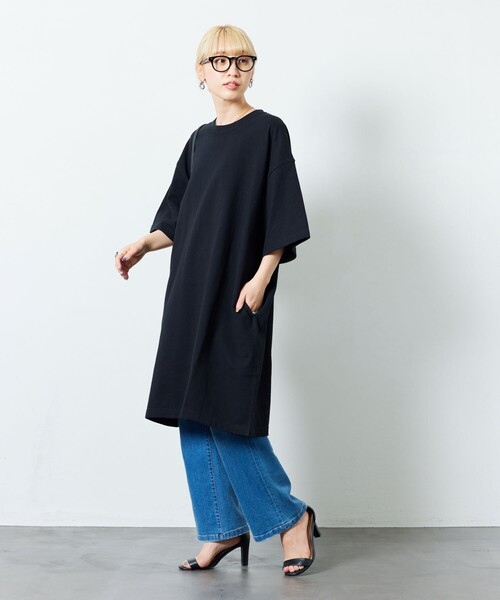 セール】WEB限定 ビッグシルエット Tシャツ 半袖 ミニワンピース