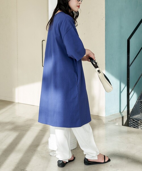 セール】WEB限定 ビッグシルエット Tシャツ 半袖 ミニワンピース