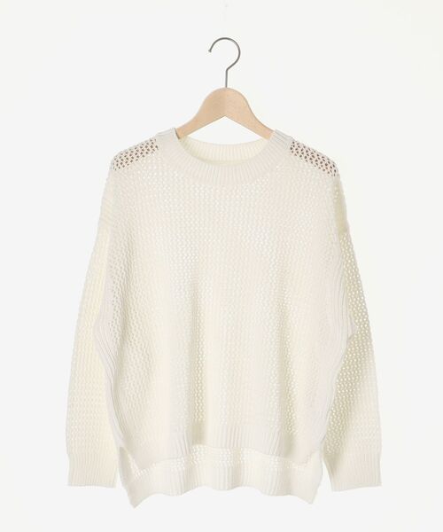 【セール】テープヤーンメッシュプルオーバー（ニット/セーター）｜le.coeur blanc（ルクールブラン）