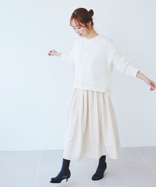【セール】テープヤーンメッシュプルオーバー（ニット/セーター）｜le.coeur blanc（ルクールブラン）