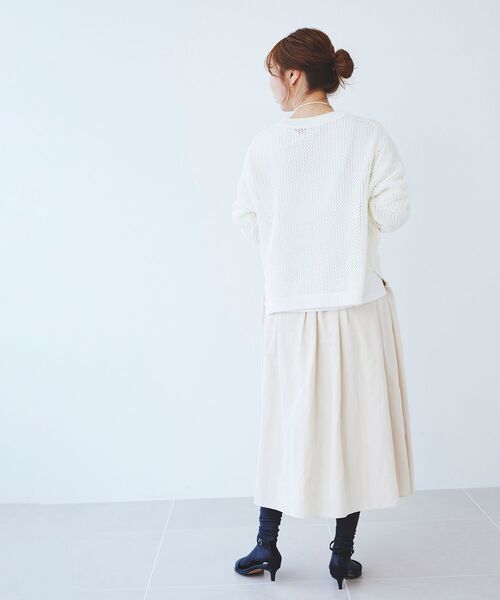 【セール】テープヤーンメッシュプルオーバー（ニット/セーター）｜le.coeur blanc（ルクールブラン）