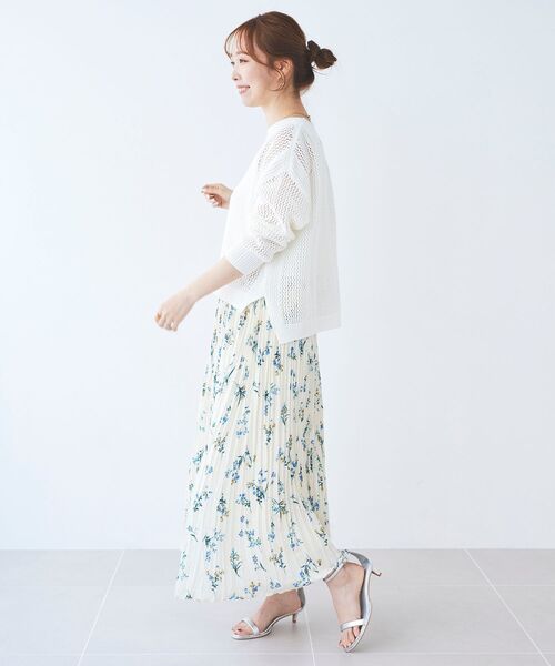 【セール】テープヤーンメッシュプルオーバー（ニット/セーター）｜le.coeur blanc（ルクールブラン）