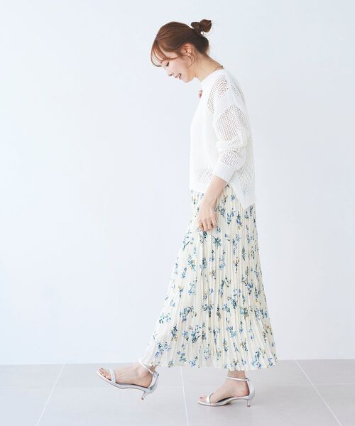 【セール】テープヤーンメッシュプルオーバー（ニット/セーター）｜le.coeur blanc（ルクールブラン）