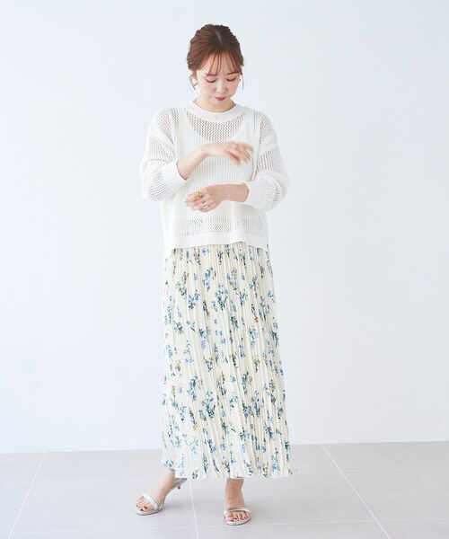 【セール】テープヤーンメッシュプルオーバー（ニット/セーター）｜le.coeur blanc（ルクールブラン）