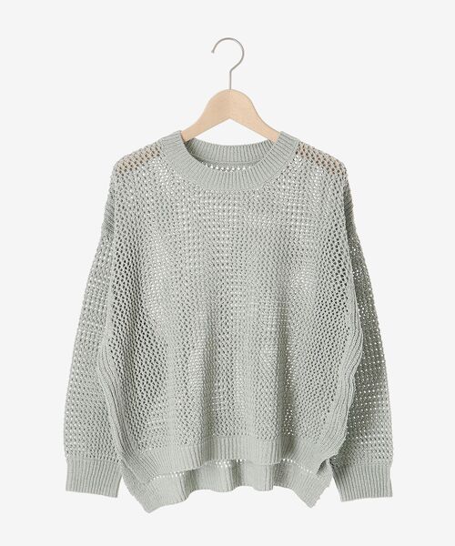 【セール】テープヤーンメッシュプルオーバー（ニット/セーター）｜le.coeur blanc（ルクールブラン）