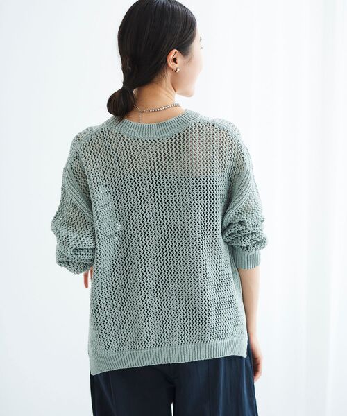 【セール】テープヤーンメッシュプルオーバー（ニット/セーター）｜le.coeur blanc（ルクールブラン）