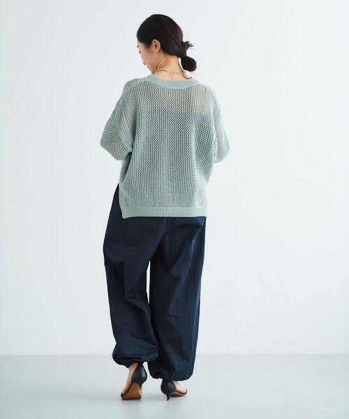 【セール】テープヤーンメッシュプルオーバー（ニット/セーター）｜le.coeur blanc（ルクールブラン）