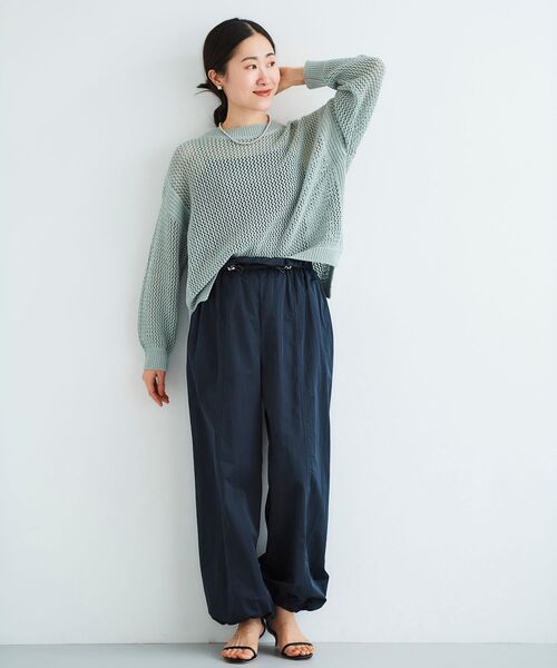 【セール】テープヤーンメッシュプルオーバー（ニット/セーター）｜le.coeur blanc（ルクールブラン）