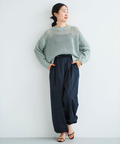 【セール】テープヤーンメッシュプルオーバー（ニット/セーター）｜le.coeur blanc（ルクールブラン）