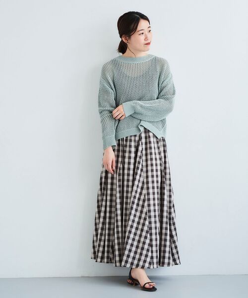 【セール】テープヤーンメッシュプルオーバー（ニット/セーター）｜le.coeur blanc（ルクールブラン）