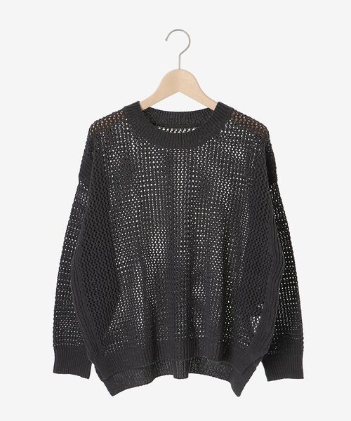 【セール】テープヤーンメッシュプルオーバー（ニット/セーター）｜le.coeur blanc（ルクールブラン）