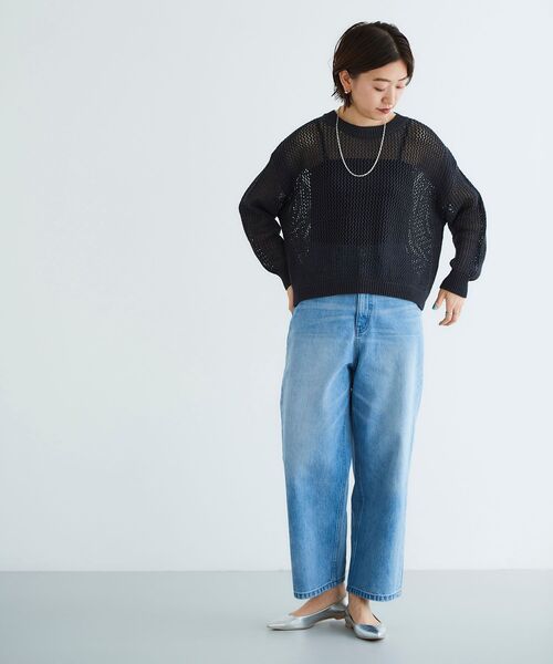 【セール】テープヤーンメッシュプルオーバー（ニット/セーター）｜le.coeur blanc（ルクールブラン）