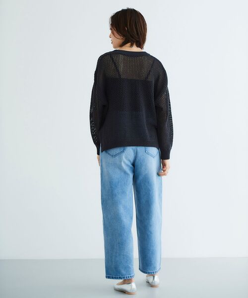 【セール】テープヤーンメッシュプルオーバー（ニット/セーター）｜le.coeur blanc（ルクールブラン）