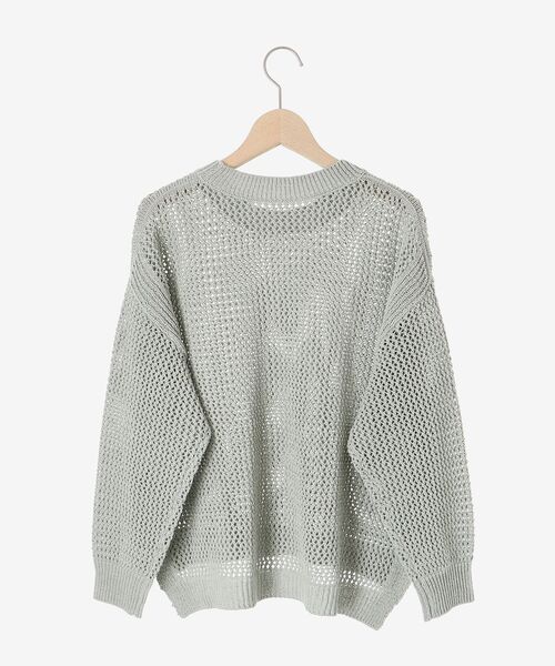 【セール】テープヤーンメッシュプルオーバー（ニット/セーター）｜le.coeur blanc（ルクールブラン）
