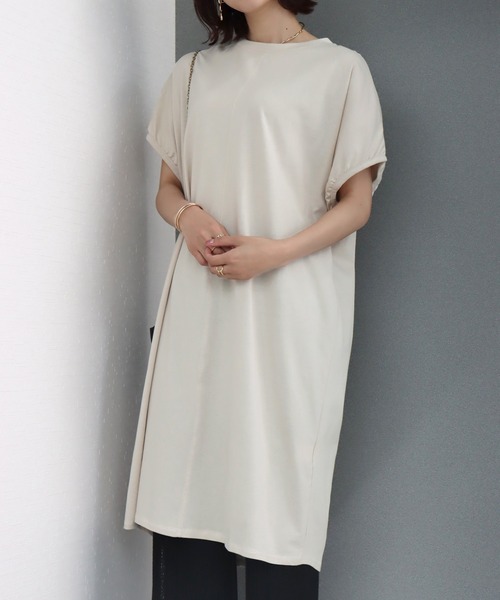 libelle more(リベル モア)の「《接触冷感》USAコットン 切替ワンピース(ワンピース・レディース・パープル/ブラック/ベージュ/ラベンダー/ライトカーキ・M/L)」の3枚目の写真