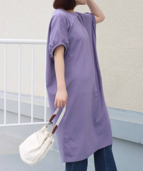 libelle more(リベル モア)の「《接触冷感》USAコットン 切替ワンピース(ワンピース・レディース・パープル/ブラック/ベージュ/ラベンダー/ライトカーキ・M/L)」の22枚目の写真