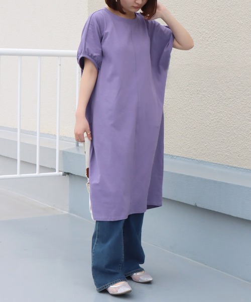 libelle more(リベル モア)の「《接触冷感》USAコットン 切替ワンピース(ワンピース・レディース・パープル/ブラック/ベージュ/ラベンダー/ライトカーキ・M/L)」の19枚目の写真