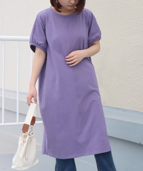 libelle more(リベル モア)の「《接触冷感》USAコットン 切替ワンピース(ワンピース・レディース・パープル/ブラック/ベージュ/ラベンダー/ライトカーキ・M/L)」の21枚目の写真