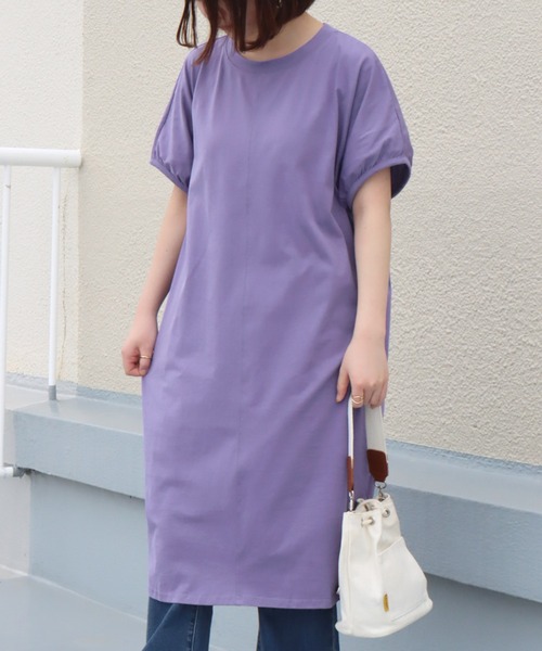 libelle more(リベル モア)の「《接触冷感》USAコットン 切替ワンピース(ワンピース・レディース・パープル/ブラック/ベージュ/ラベンダー/ライトカーキ・M/L)」の20枚目の写真