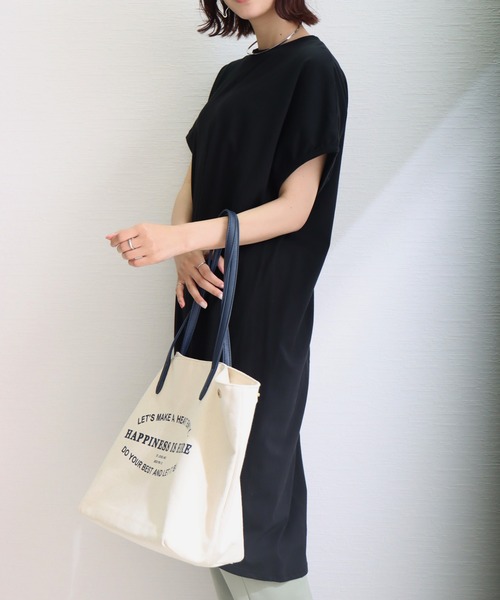 libelle more(リベル モア)の「《接触冷感》USAコットン 切替ワンピース(ワンピース・レディース・パープル/ブラック/ベージュ/ラベンダー/ライトカーキ・M/L)」の9枚目の写真