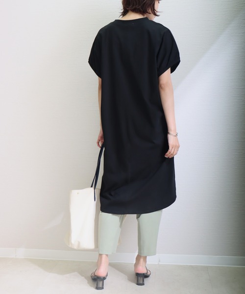 libelle more(リベル モア)の「《接触冷感》USAコットン 切替ワンピース(ワンピース・レディース・パープル/ブラック/ベージュ/ラベンダー/ライトカーキ・M/L)」の7枚目の写真